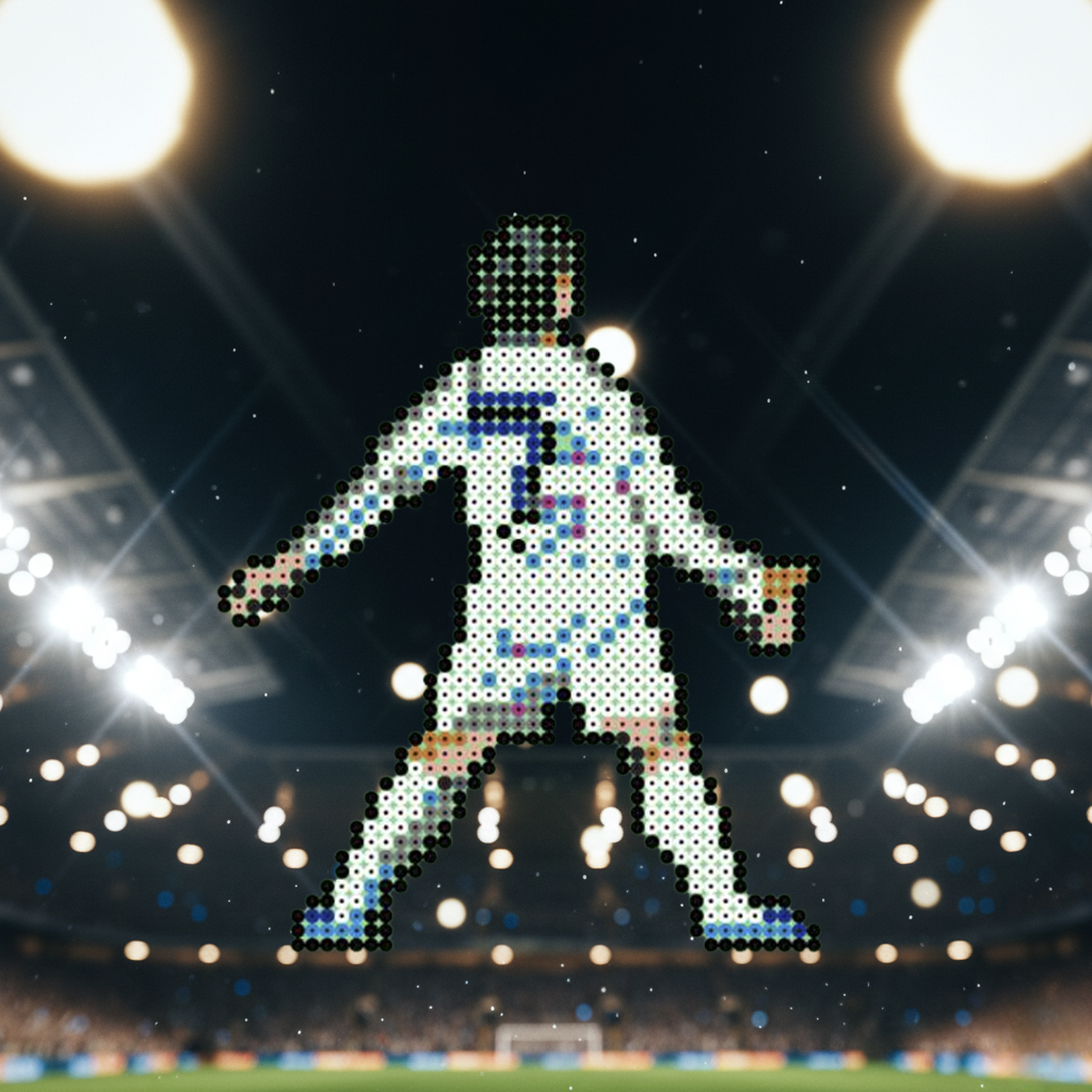 CR7 Ronaldo pärlplatta mönster