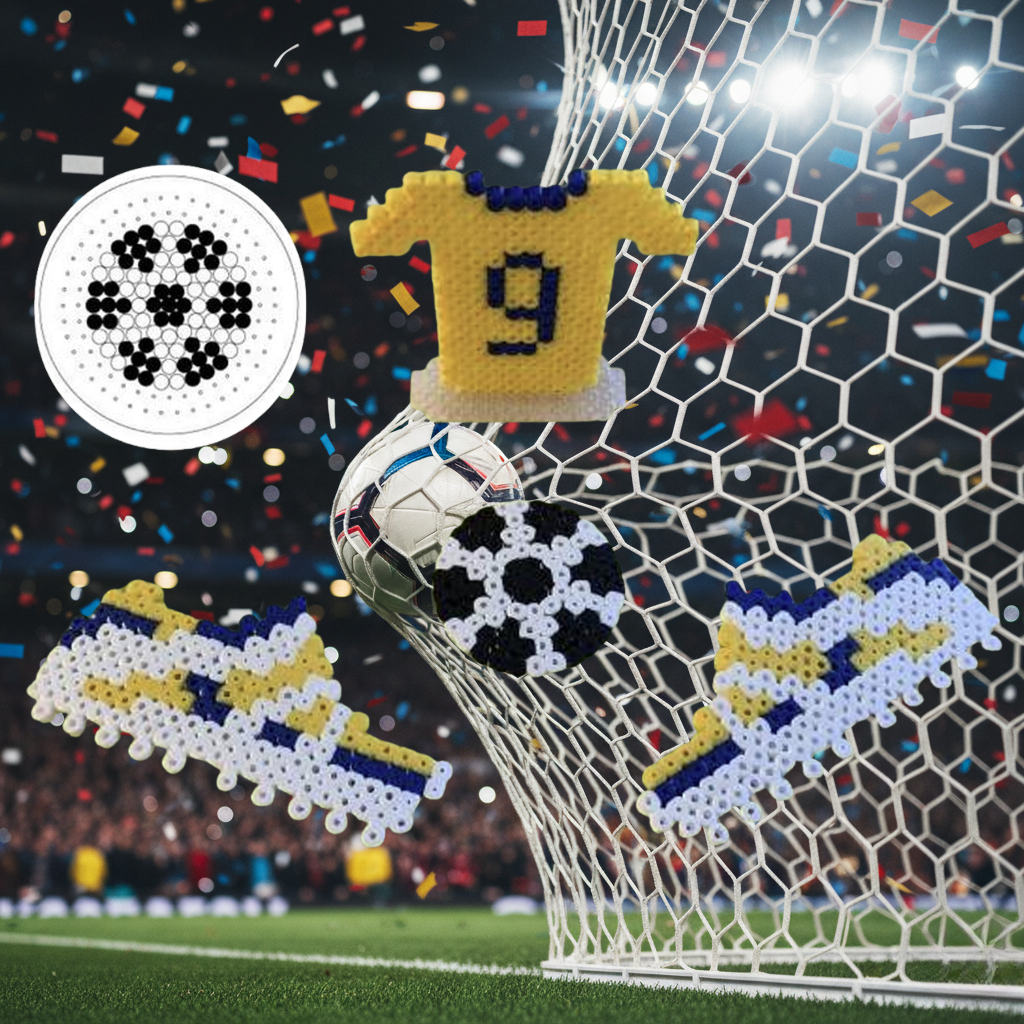 Fotboll och tröjor pärlplatta mönster