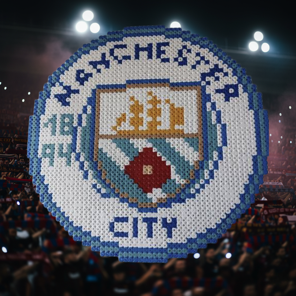 Manchester City pärlplatta klubbmärke