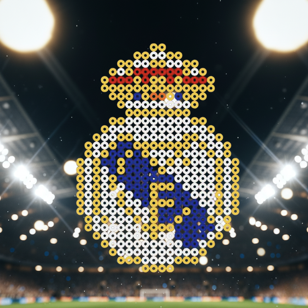 Real Madrid pärlplatta klubbmärke